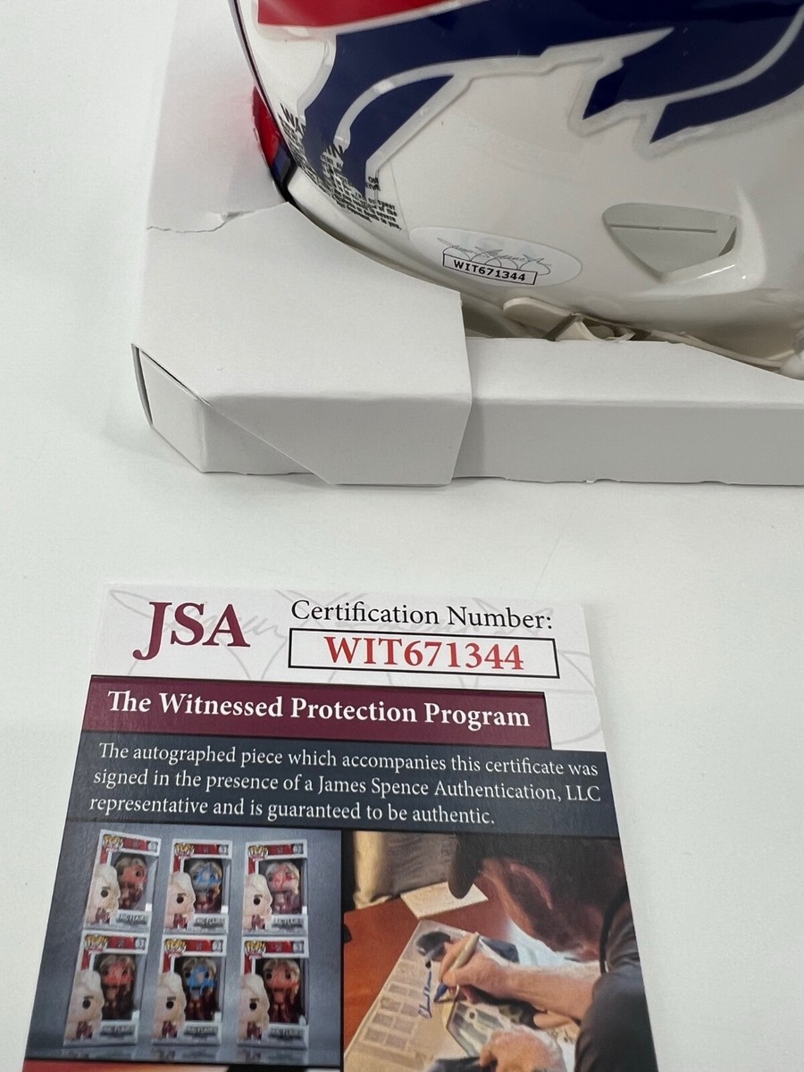 Gabriel Davis Signed Bills Full-Size Speed Helmet (JSA