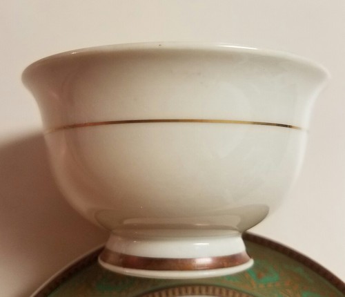 ROSENTHAL Germany Bavaria DEMITASSE Espresso Cup and Saucer Green Gold China - Picture 7 of 7