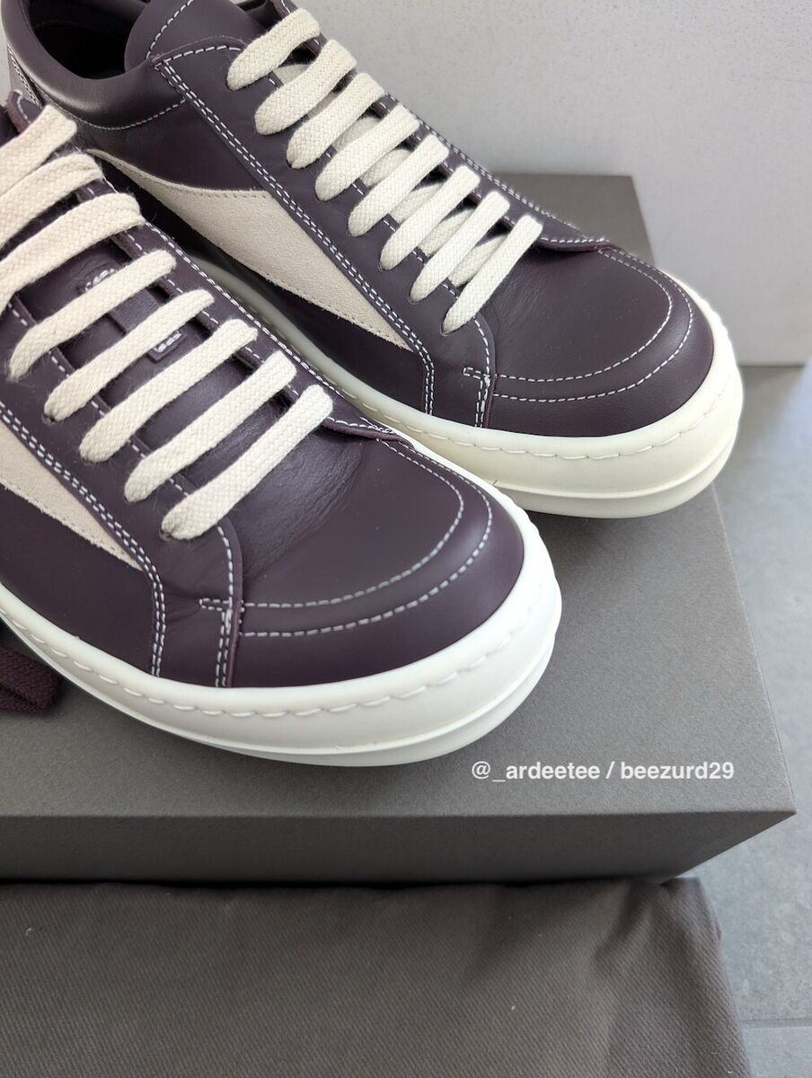 NEW* RICK OWENS LEATHER VINTAGE SNEAKS VANS SNEAKERS FW23 NEW* RICK OWENS LEATHER VINTAGE SNEAKS VANS SNEAKERS FW23