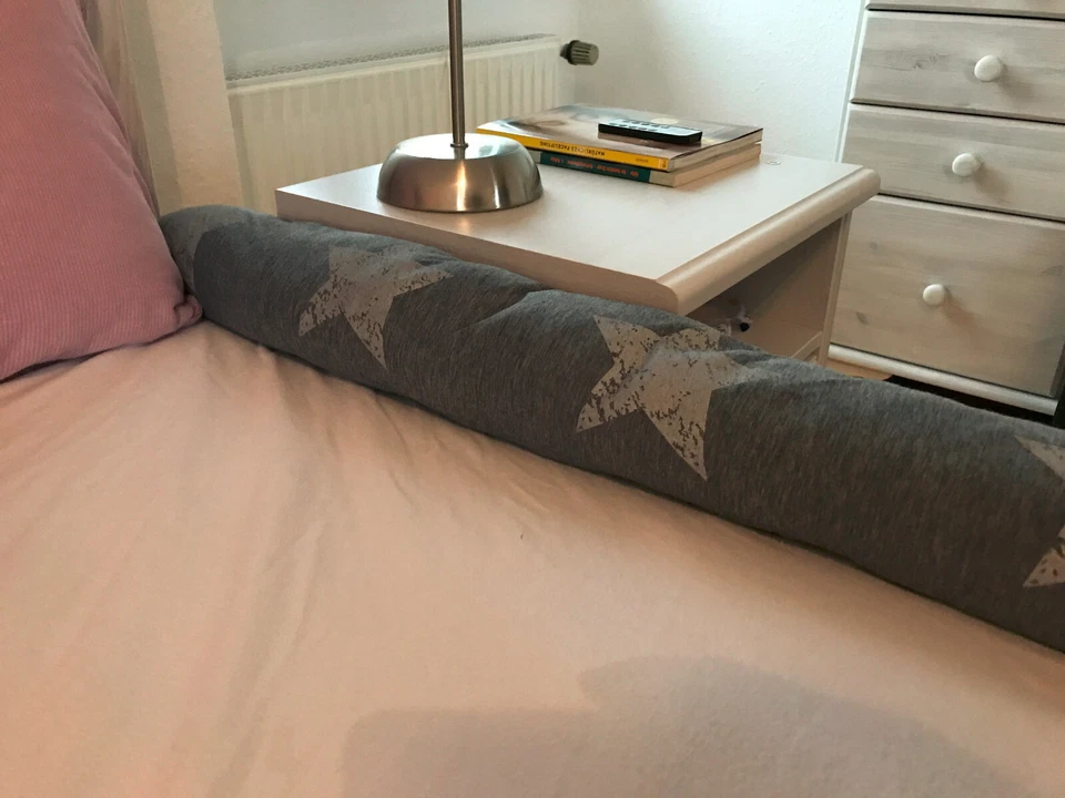 Zugluftstopper Türbodendichtung Türdichtung Zugluft Grau Anthrazit Stern 90cm - Bild 4 von 4