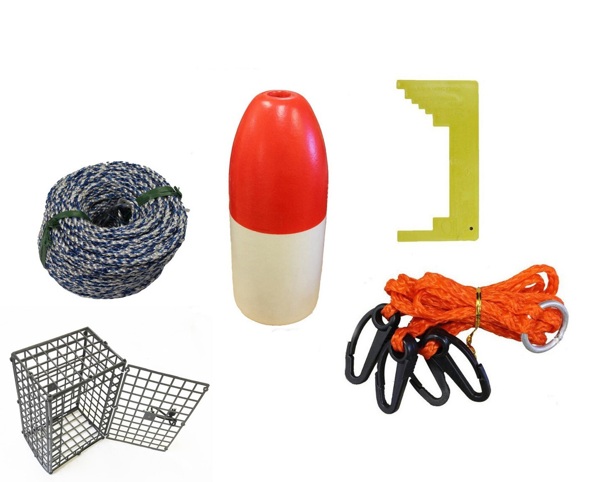 KUFA Crabbing Accessory kit (Lead Rope,Caliper, Harness,Bait cage Float)  CES-3