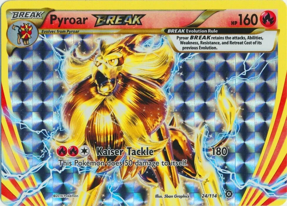 Pyroar BREAK 24/114 Holo Rare XY - Steam Siege Pokemon TCG ~ MINT Pyroar BREAK 24/114 Holo Rare XY - Steam Siege Pokemon TCG ~ MINT