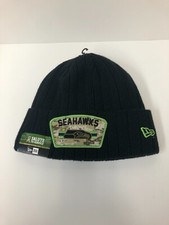 NFL Seattle Seahawks New Era Salute To Service Black Winter Hat NWT One Size