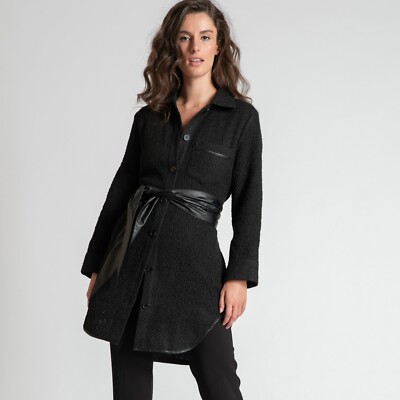 new muche et muchette tonio tweed coat dress one size black professional boho