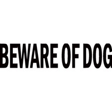 Beware of Dog die cut vinyl decal sticker car auto wall window laptop