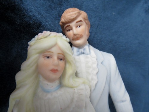 VTG 1989 LOVE EVERLASTING CERAMIC BRIDE GROOM CAKE TOP FIGURINE *ROMAN*SHIPPING - Picture 5 of 7