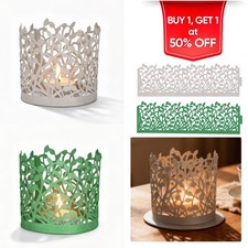 25-100pcs Laser Cut Tea Light Wrap Lampshade Holder Leaf Paper Party Decor