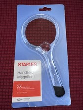 Staples 3&rdquo; Lens 2x Handheld Magnifier With 6x Bifocal Insert Single Pack #20666