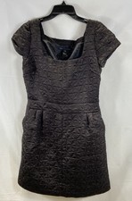 Marc by Marc Jacobs Women's Black Metallic Quilted Cocktail Dress Sz 10