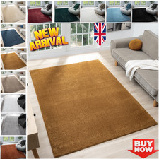 Plain Hallway Runner Rug Washable Non Slip Low Pile Living Room Bedroom Carpet