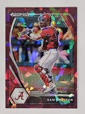 2021 Panini Prizm Draft Picks #PDP179 Sam Praytor Burgundy Cracked Ice 17/23