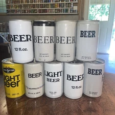 9 Different Generic Beer Cans