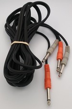 HOSA Dual 1/4" RCA Male to RCA Male Shielded Audio Tandem Cable 15 feet