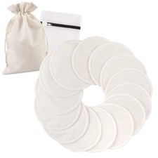 14PCS Coussinets d'allaitement lavables, Réutilisable Bambou Bio Coussinets