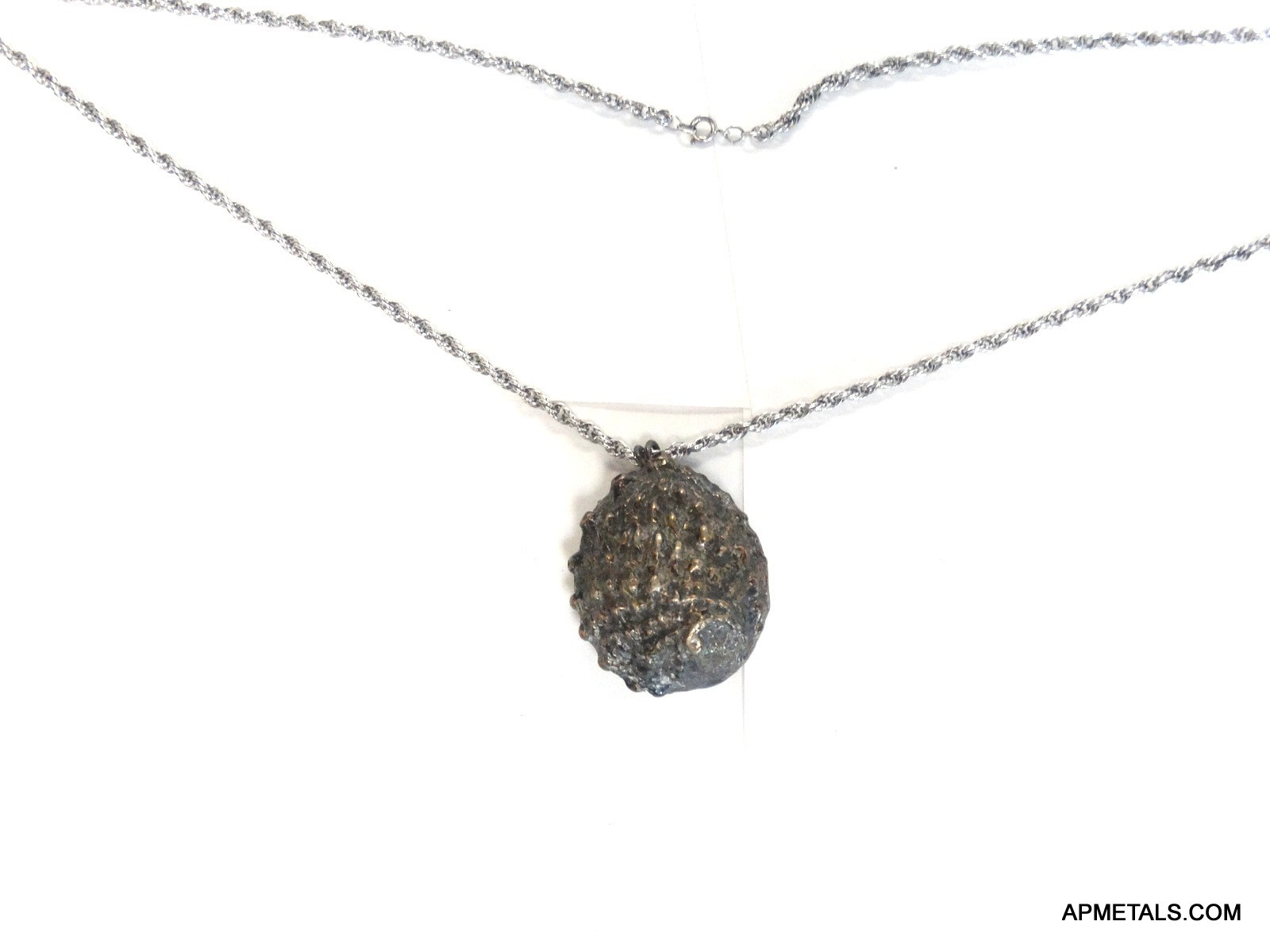 Vintage Seashell/Abalone Shell Silver Plated Broo… - image 2