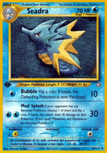 Seadra - 48/111 - Uncommon - 1st Edition - NM - Neo Genesis