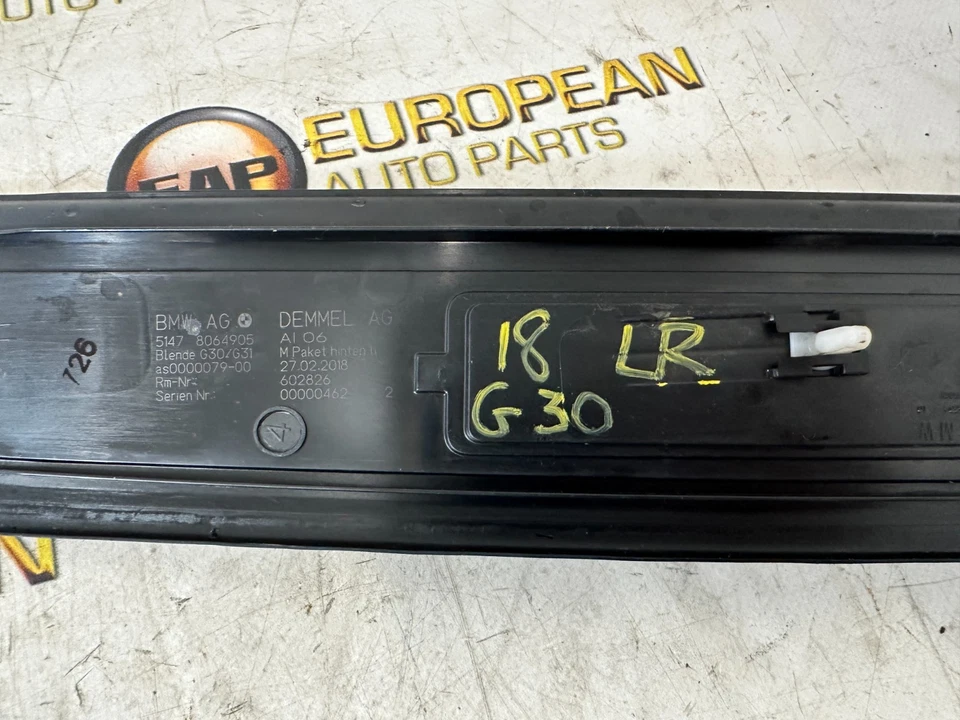 2017-2020 BMW 530I 540 M550i G30 Front + Rear Door Sill Scuff Plate SET OE *NOTE Foto 3 de 4