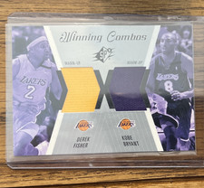 Upper Deck SPx Winning Combos Derek Fisher Kobe Bryant Memorabilia Lakers