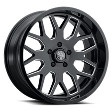 One 22 Inch Black Alloy Wheel 5x127 Rim For 2010-2025 Jeep Wrangler Qntq 22x10
