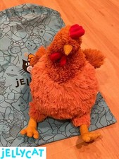 Jellycat NEW Cecile Plush: Chicken Soft Rooster Toy + Dust Bag NWT