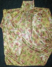 PLUS SIZE SATIN Shiny Peach Designer Floral Print Satin Ballooon Shirt