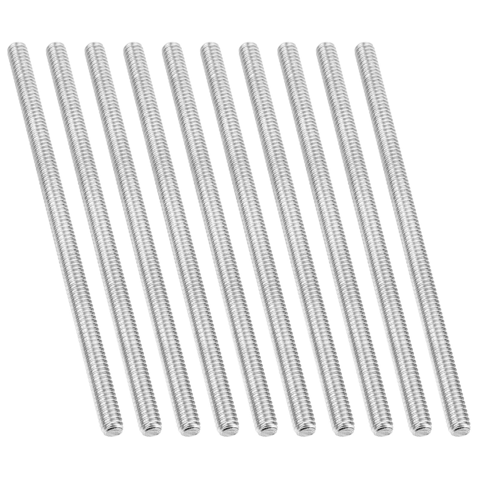 1/4"-20 Fully Threaded Rod 10Pcs 5.5" Length 304 Stainless Steel Thread Screw