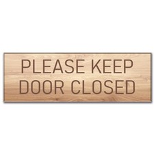 9x3 Inch Please Keep Door Closed Sign Acrylic Self-stick Door Wall Signage Wo...