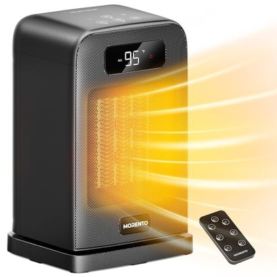 #ad MORENTO Space Heater for Indoor Use 1500W Electric Heater Black $43.79