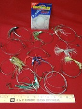 Lot of 13 Hadmade and Never Used King Mackerel Dead/Live Bait Rigs