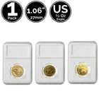 1 Pack 27mm Slab Coin Snap Holder 1/2 Oz American Eagle UK Britannia Gold Panda
