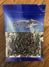 Dr.fish Rolling Barrel Swivels 3/0 230 lb Black Nickel 40 Pack
