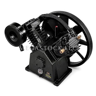 5 HP 175 PSI 2 Stage Cast Iron Air Compressor Pump V Style Heavy Duty Shop
