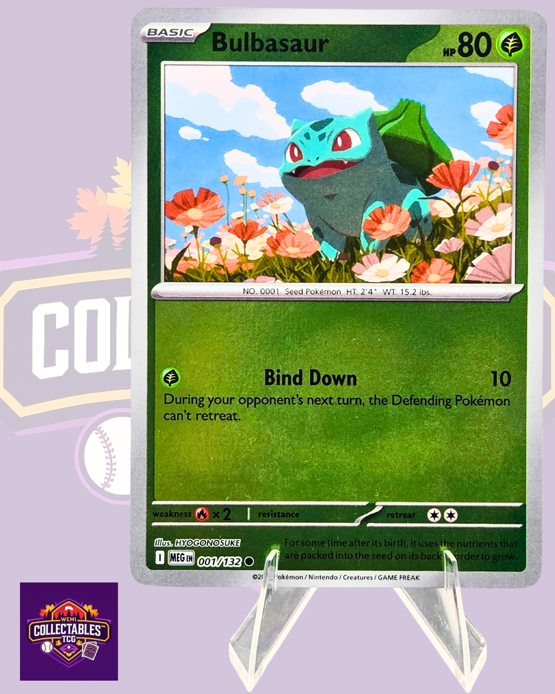 Bulbasaur 001/132 Me01: Mega Evolution Reverse Holo - Pokemon TCG NM