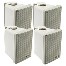 2 Pair Kicker 46KB6G Gray Indoor/Outdoor 6.5" Marine Enclosed Speakers