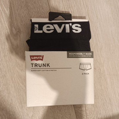 Levi's Trunk Boxershorts Herren schwarz XL 2er Pack Baumwolle Stretch