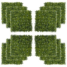 Image of 12PCS Artificial Boxwood Wall Panels 20x20in Grass Screen Hedge Decor