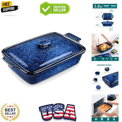 #ad #ad Large 3.8 Quart Casserole Dish in Beautiful Blue Perfect for Family Meals $203.99