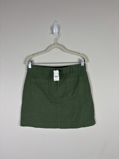 Nwt J. Crew Lizzie Patch-Pocket Mini Skirt Women Size 6 Green A-Line FA25