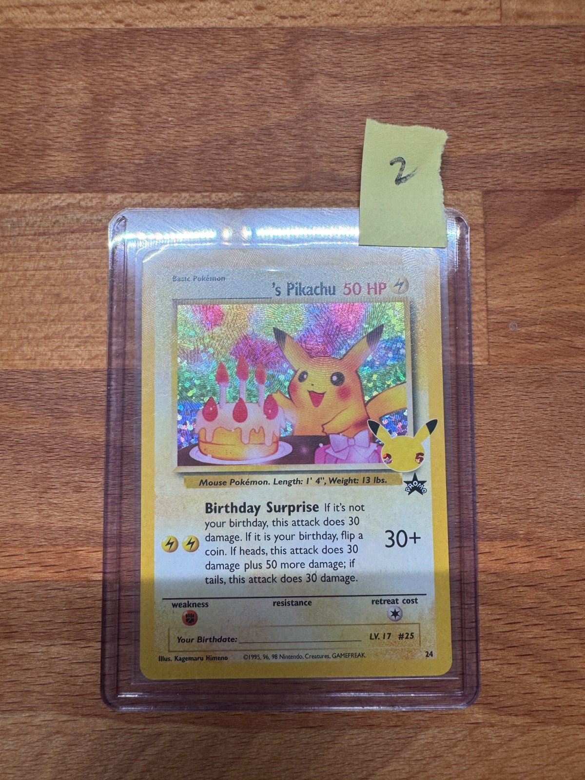 Birthday Pikachu 2021 Celebrations: Classic Collection #24 Holo