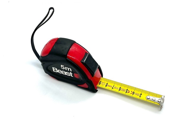Rollbandmaß MaßBand 5M | Bandmaß Gelb-Schwarz Feststelltaste GüRtelclip-image
