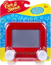 Etch A Sketch Mini 5"x5" - Kids  Toddlers Pocket Travel 2"W x 4.8"H, Red