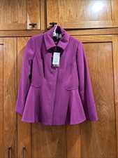 Women's Etcetera Fuschia Peplum Blazer, "New Look" Nipped Waist, Size 8 NWT 350