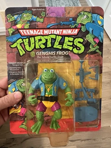 Vintage UNPUNCHED Teenage Mutant Ninja Turtles Genghis Frog TMNT Action Figure