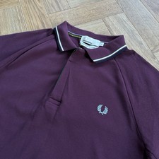 FRED PERRY BRADLEY WIGGINS Burgundy Polo Shirt Cycling Mod Mens Size Medium (M)