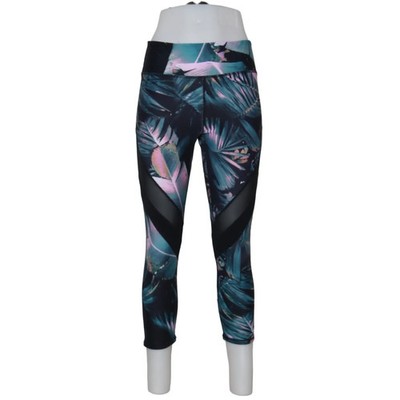 Fabletics, Sportleggings, Größe: S, Schwarz/Grün/Pink #0l7