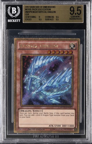 2017 YU-GI-OH! THE DARK SIDE OF DIMENSIONS #MVP1-ENGV2 KRYSTAL DRAGON BGS 9.5