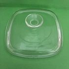 VTG Pyrex Clear A-7-C Glass Replacement Lid 6.5” Square - Small Chip on Handle