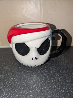 Disney Nightmare Before Christmas Jack Skellington 3D Mug Santa Hat Halloween