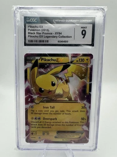 Pokémon Pikachu EX XY84 Black Star Promo Holo CGC 9 Legendary Collection 2015