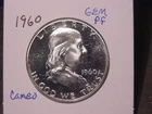 1960 FRANKLIN HALF GEM PROOF CAMEO ORIGINAL COLOR POPULAR BETTER DATE